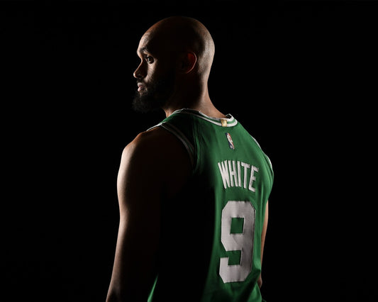 Derrick White media day shoot Boston Celtics canvas wall art
