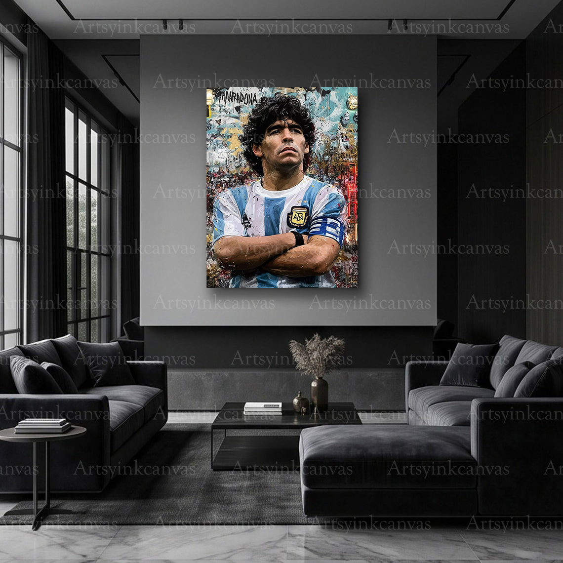 Diego Maradona street art artwork
