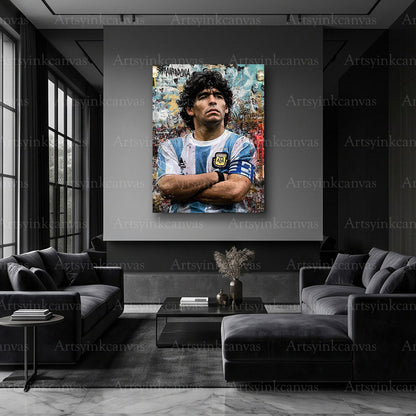 Diego Maradona street art artwork