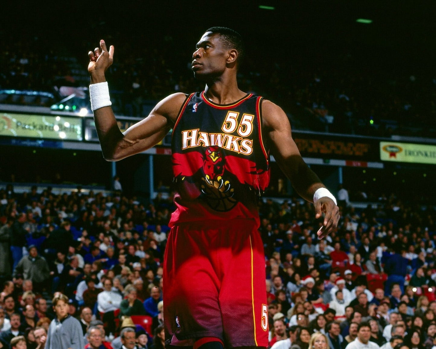 Dikembe Mutombo finger wag gesture Atlanta Hawks canvas wall art