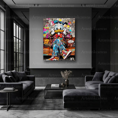 Classic Donald Duck wall art for Disney and cartoon fans