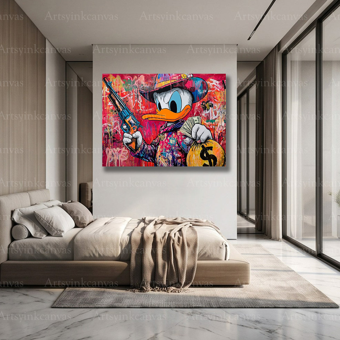 Donald Duck premium canvas wall decor made in USA