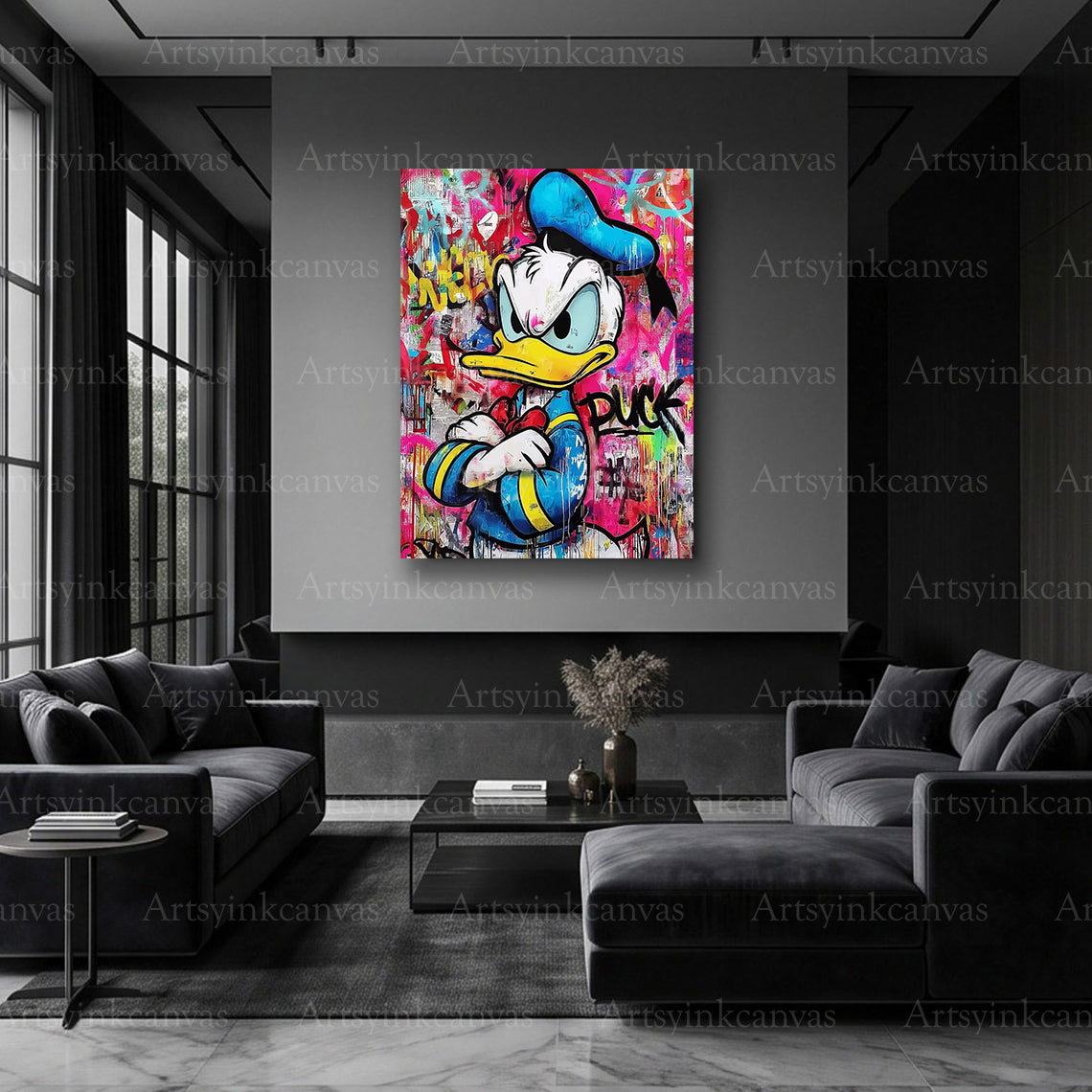 Donald Duck urban cartoon artwork