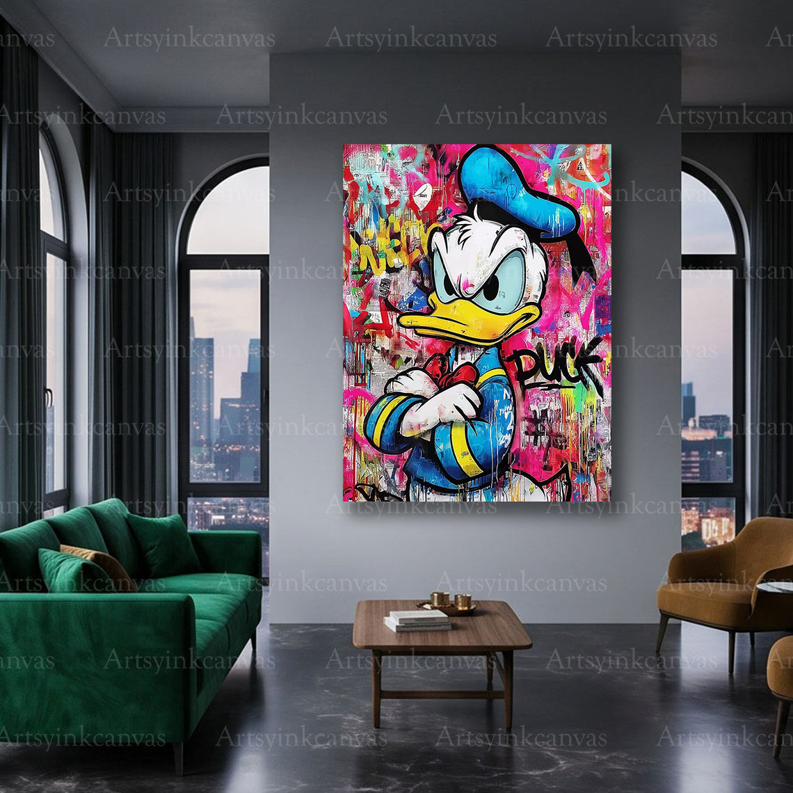 Donald Duck character canvas art