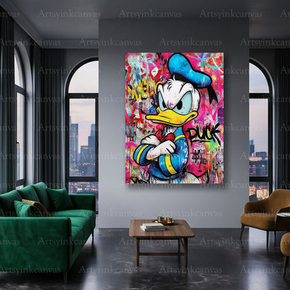 Donald Duck character canvas art