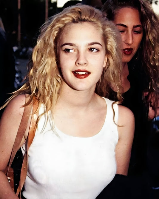Drew Barrymore classic Hollywood portrait premium canvas wall art