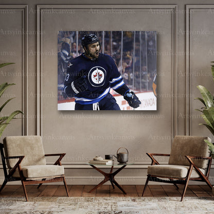 Jets hockey collector canvas art