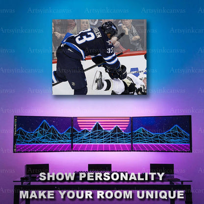 Winnipeg Jets defenseman action artwork
