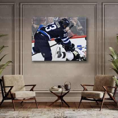 Dustin Byfuglien hockey action collector canvas