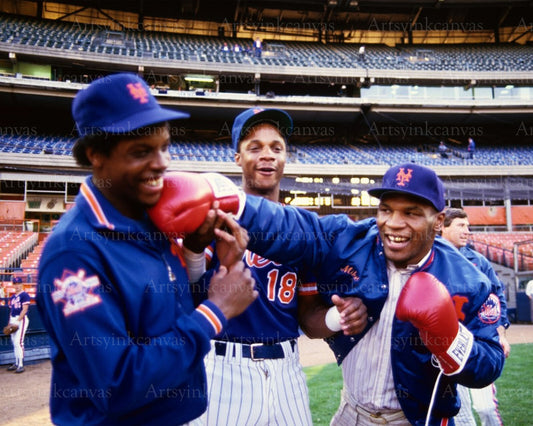 Dwight Gooden Darryl Strawberry Mike Tyson legends canvas wall art