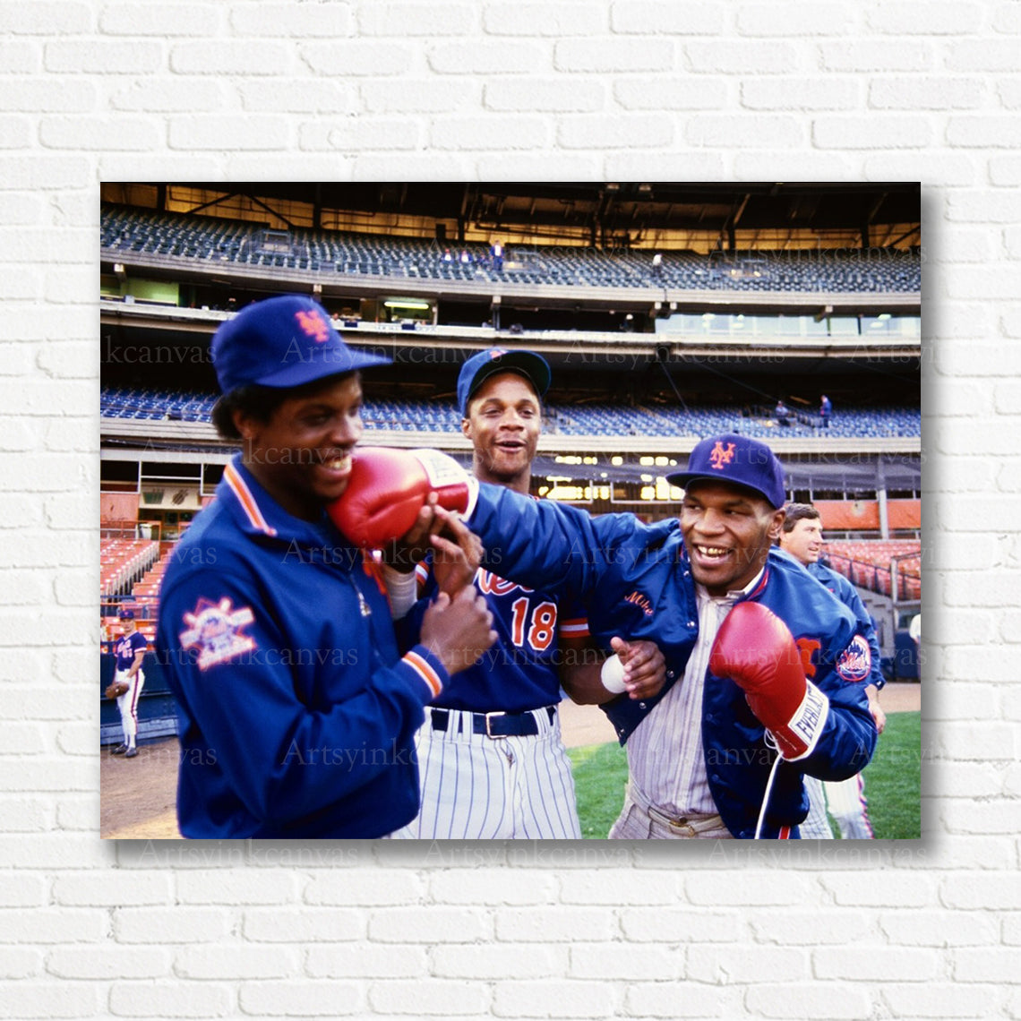 New York sports legends Gooden Strawberry Tyson canvas print