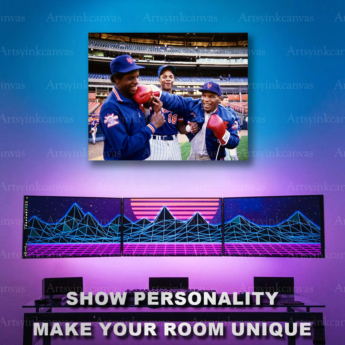 Mets legends and boxing icon artwork