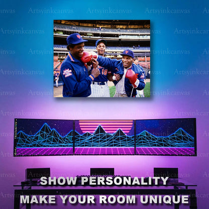 Mets legends and boxing icon artwork