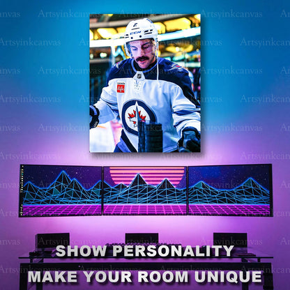 Winnipeg Jets defenseman warmup artwork