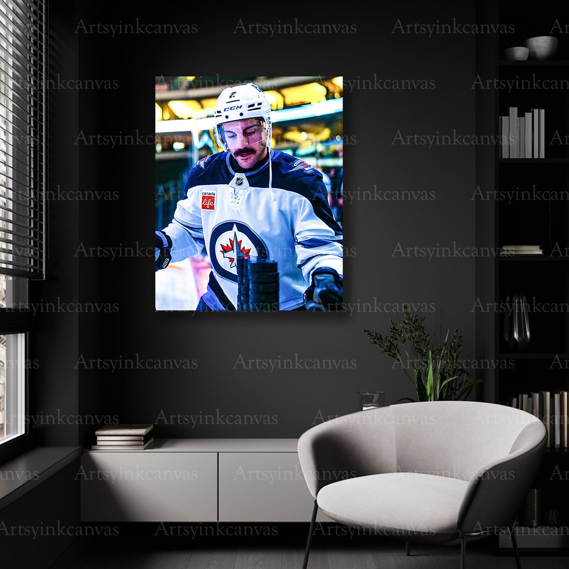 Dylan DeMelo NHL practice wall decor