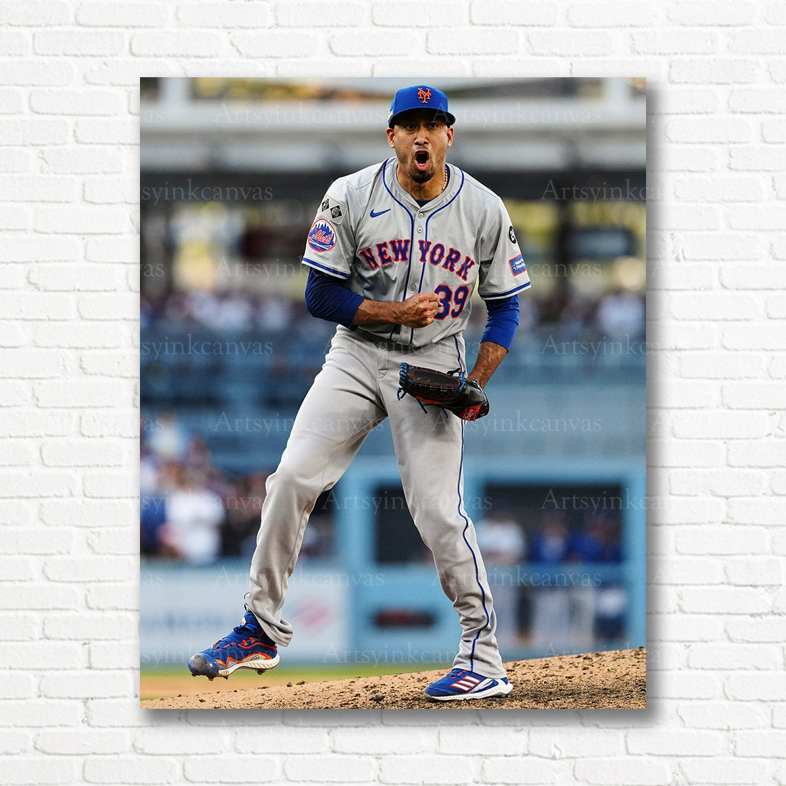Edwin Diaz Mets celebration canvas print