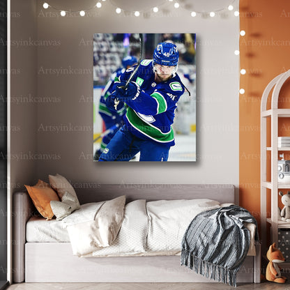 Premium Elias Pettersson Canucks canvas print