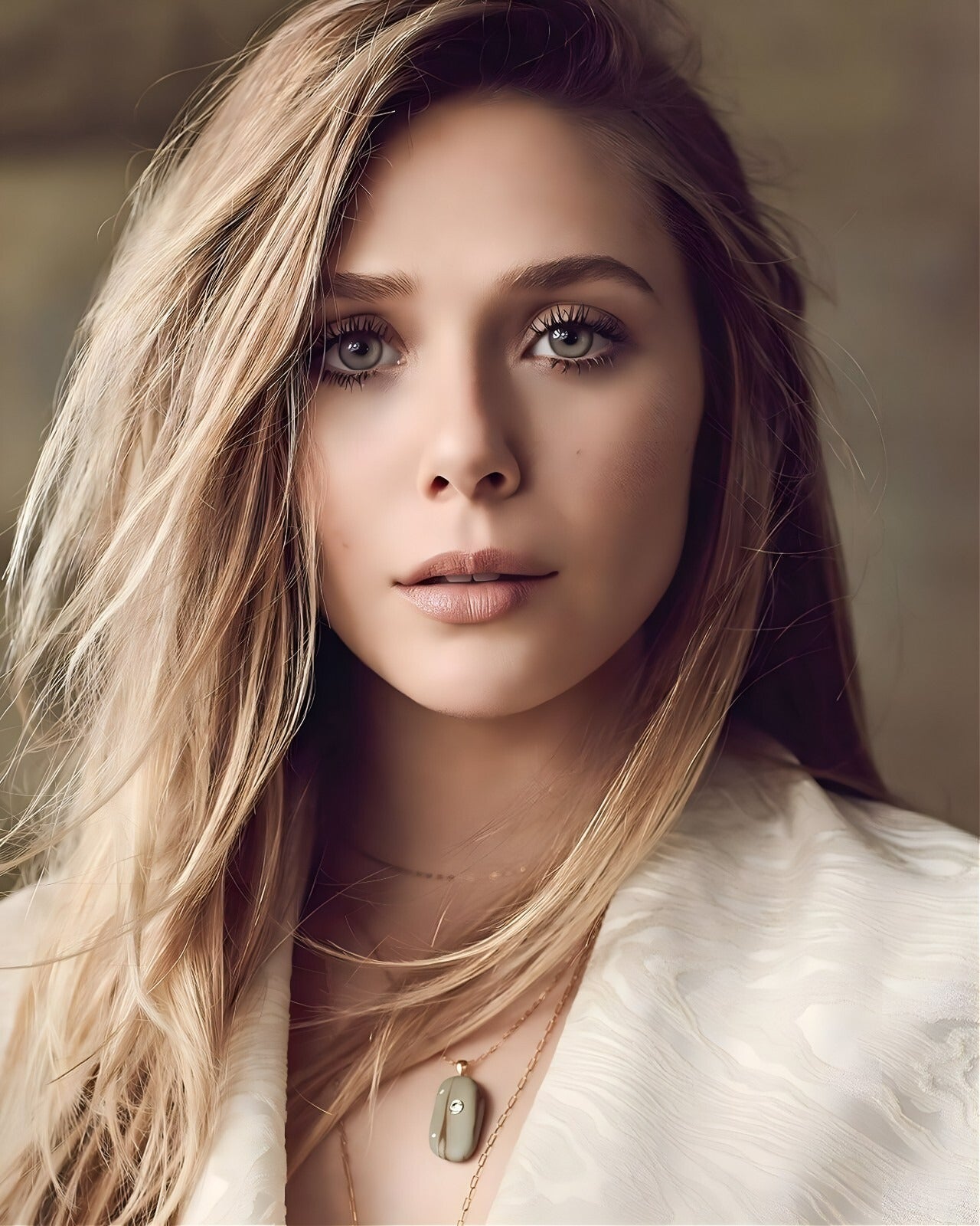 Elizabeth Olsen signature elegance canvas wall art