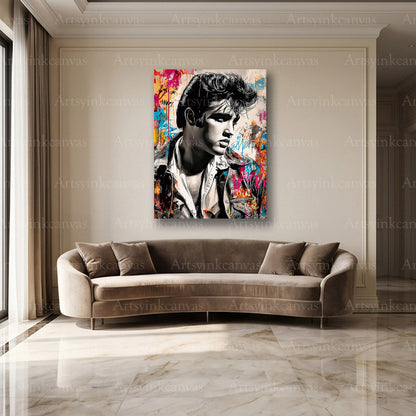 Elvis Presley music street art wall decor