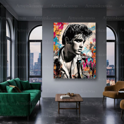 Elvis Presley music legend canvas art