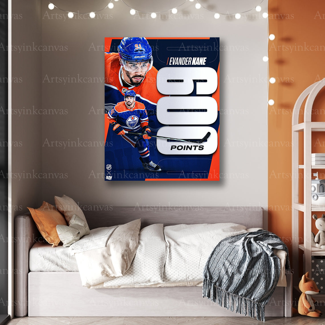Premium Evander Kane Edmonton Oilers canvas print