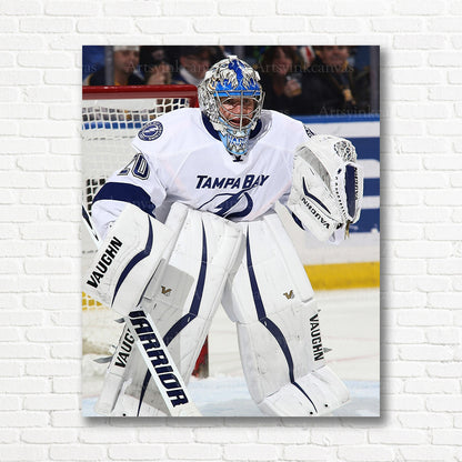 Evgeni Nabokov Lightning goalie stance canvas print