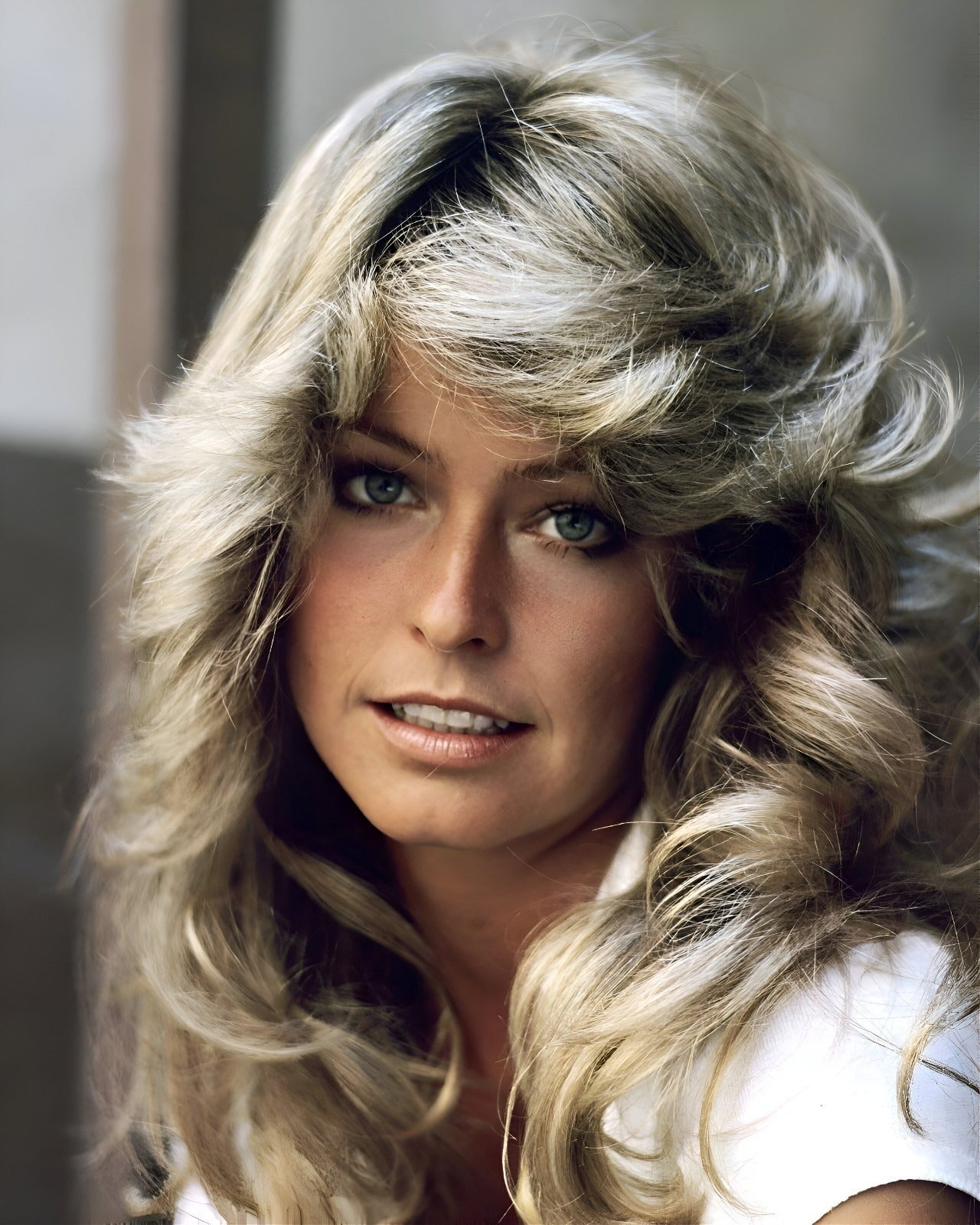 Farrah Fawcett Golden Era Glamour premium canvas wall art portrait