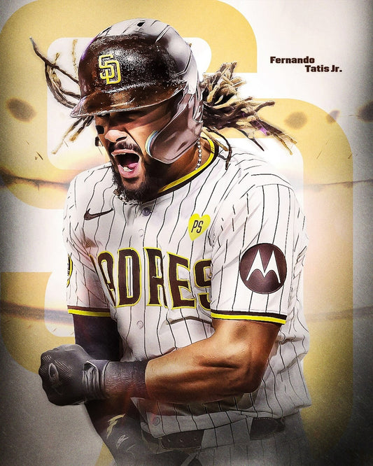 Fernando Tatis Jr. player portrait canvas wall art