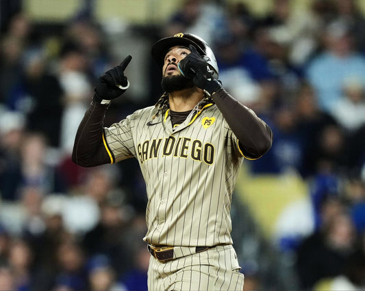 Fernando Tatis Jr. pointing up canvas wall art

