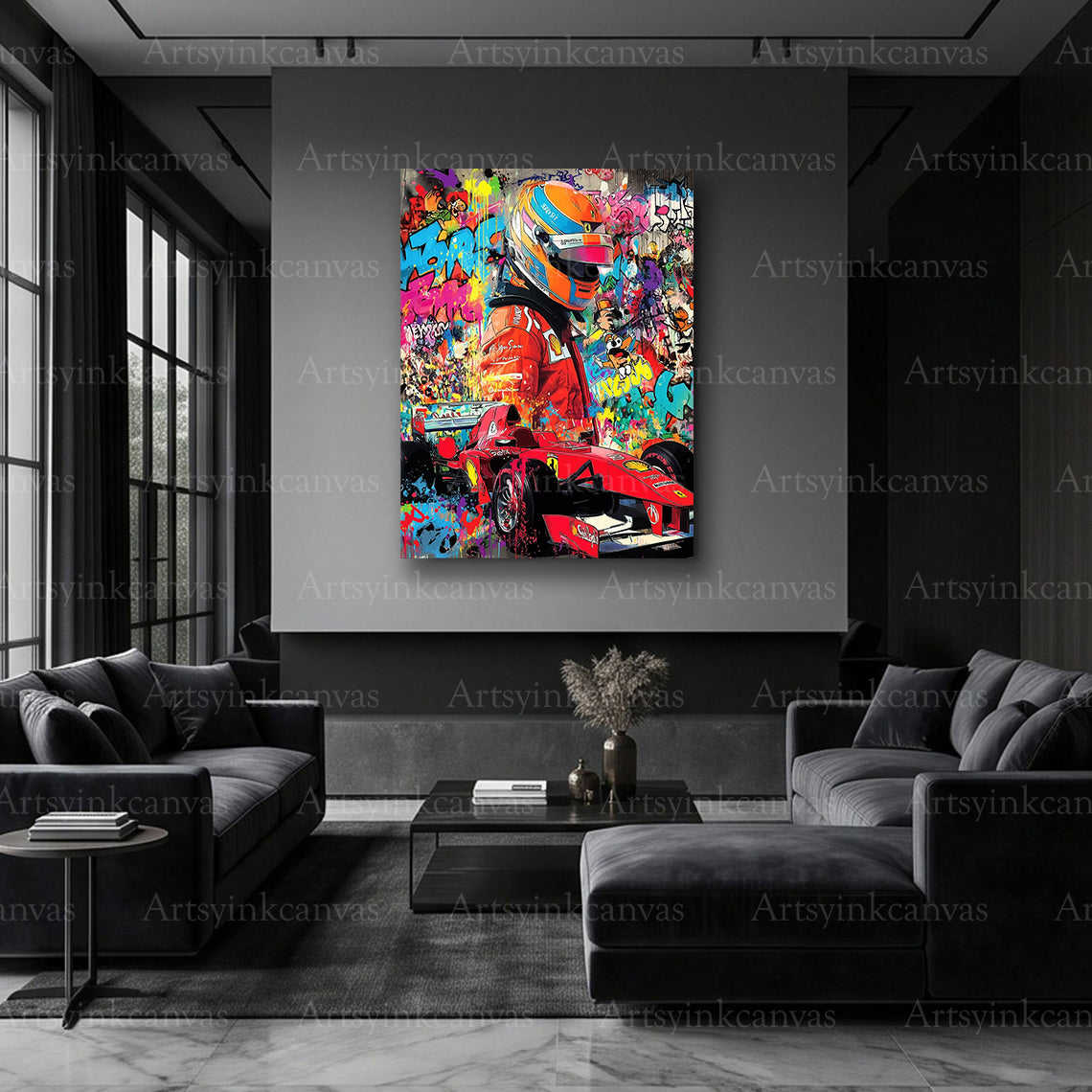 Ferrari racing car Pulse of the Track artwork