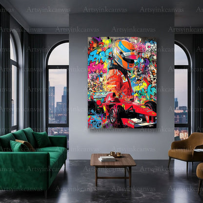 Ferrari F1 Italian motorsport graffiti wall art