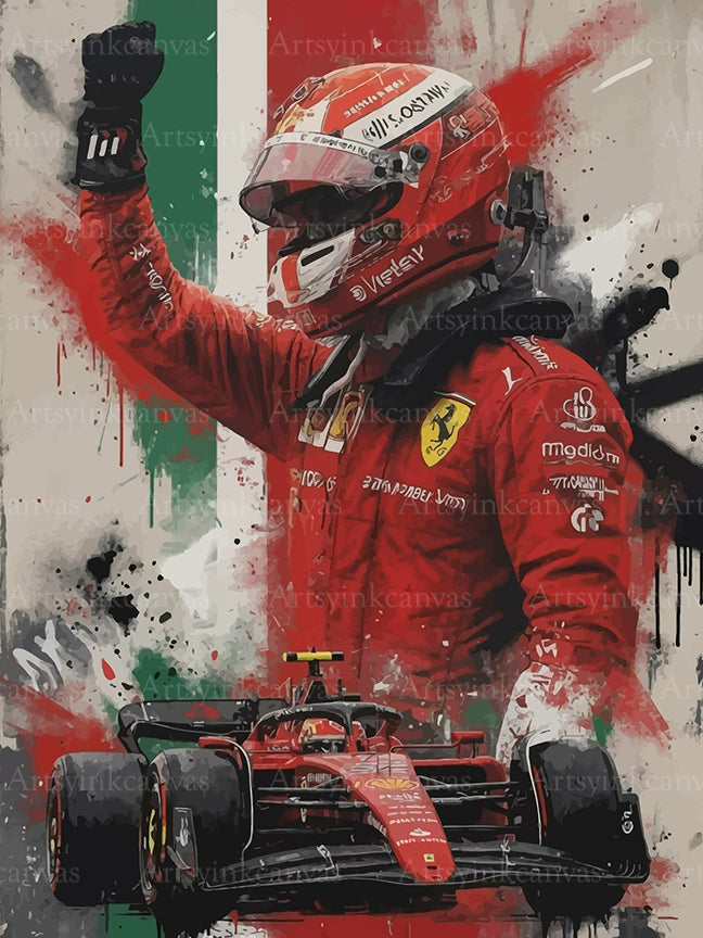 Ferrari Pasión Tricolor canvas wall art