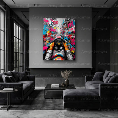 Ferrari Italian racing graffiti artwork