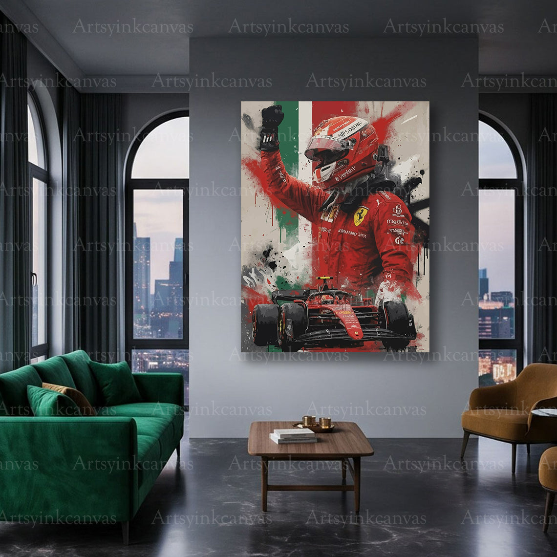 Ferrari Italian racing heritage canvas art