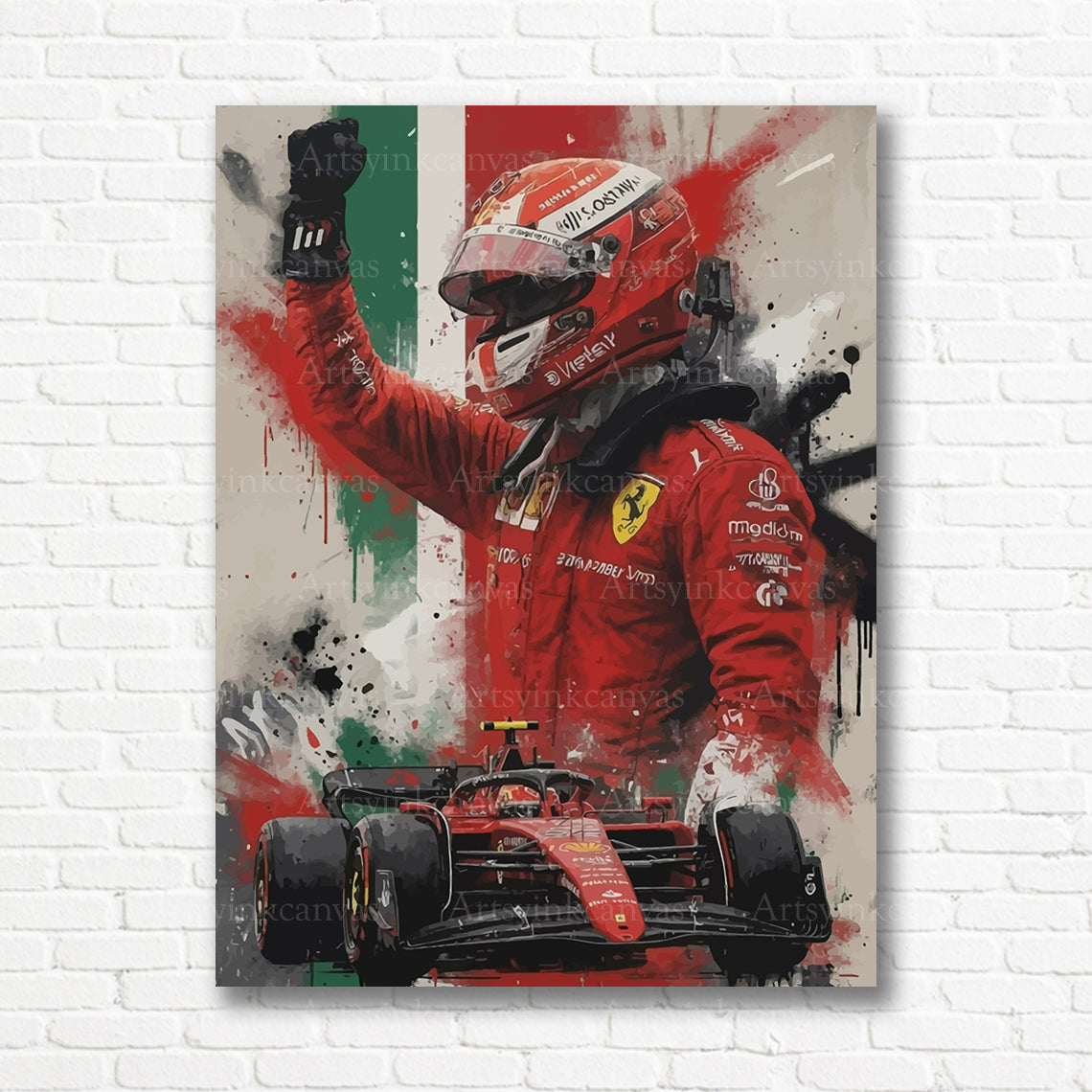 Ferrari Italian racing inspired canvas print