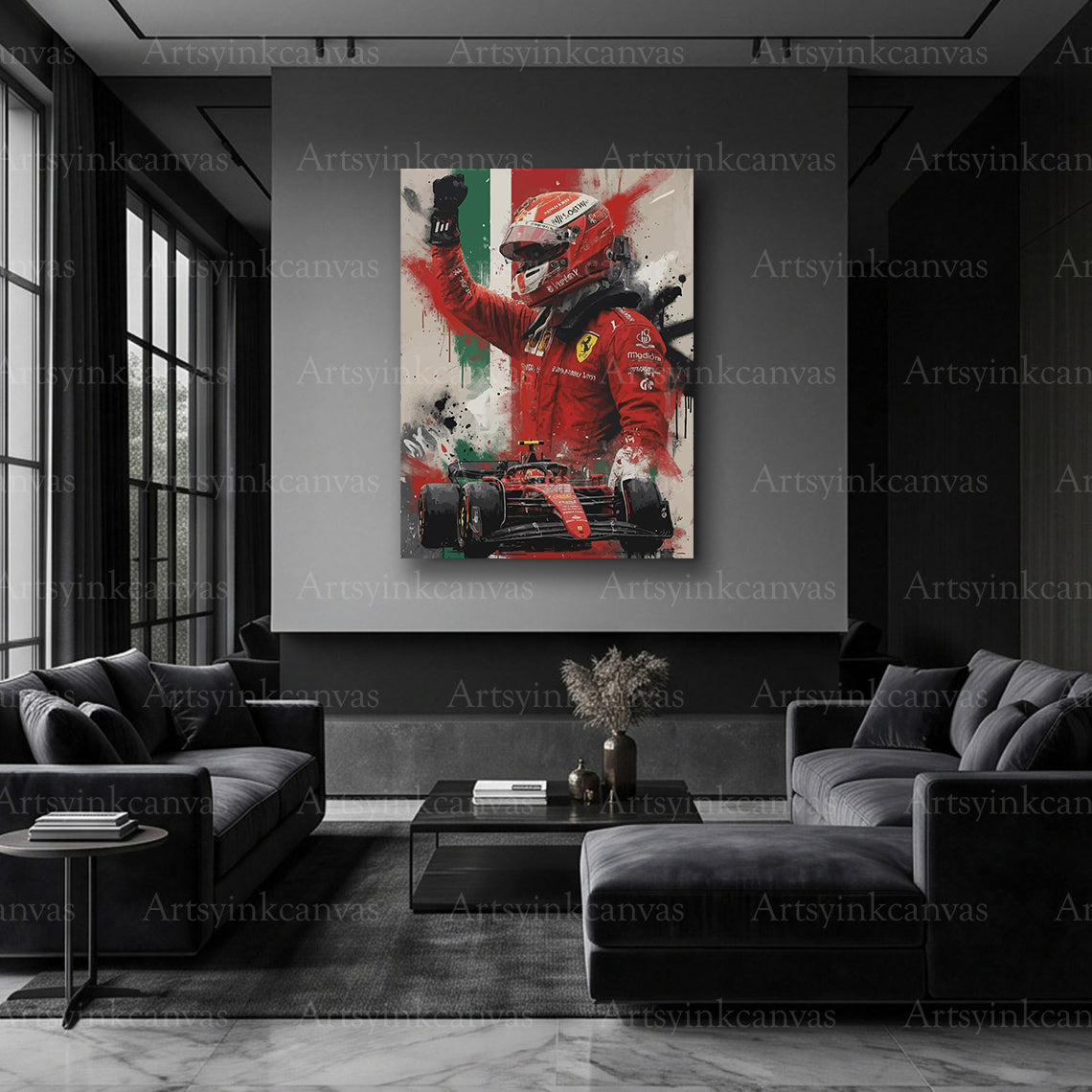 Ferrari luxury sports car artwork