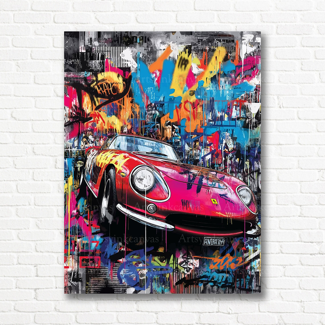 Ferrari luxury sports car canvas print