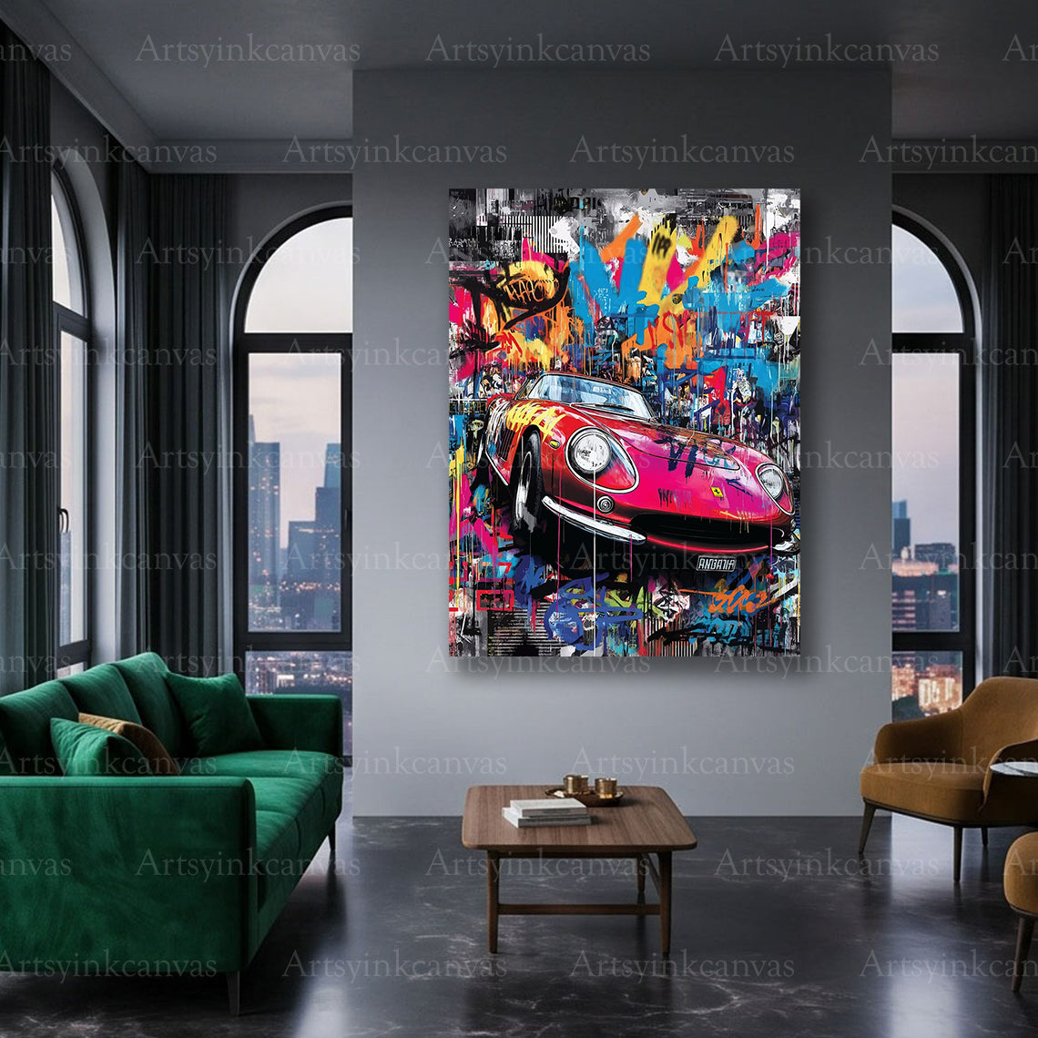Ferrari supercar wall art