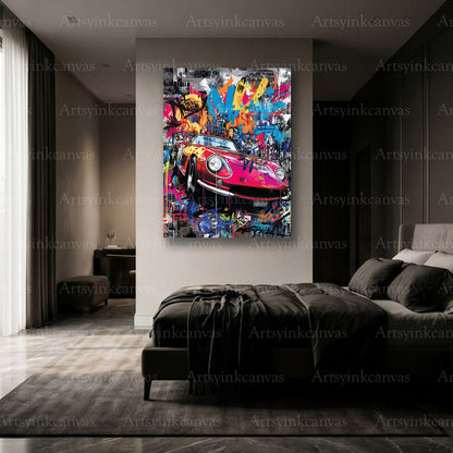 Premium Ferrari automotive canvas art