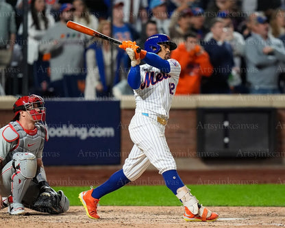 Francisco Lindor 2024 NLDS Game 4 grand slam New York Mets canvas wall art