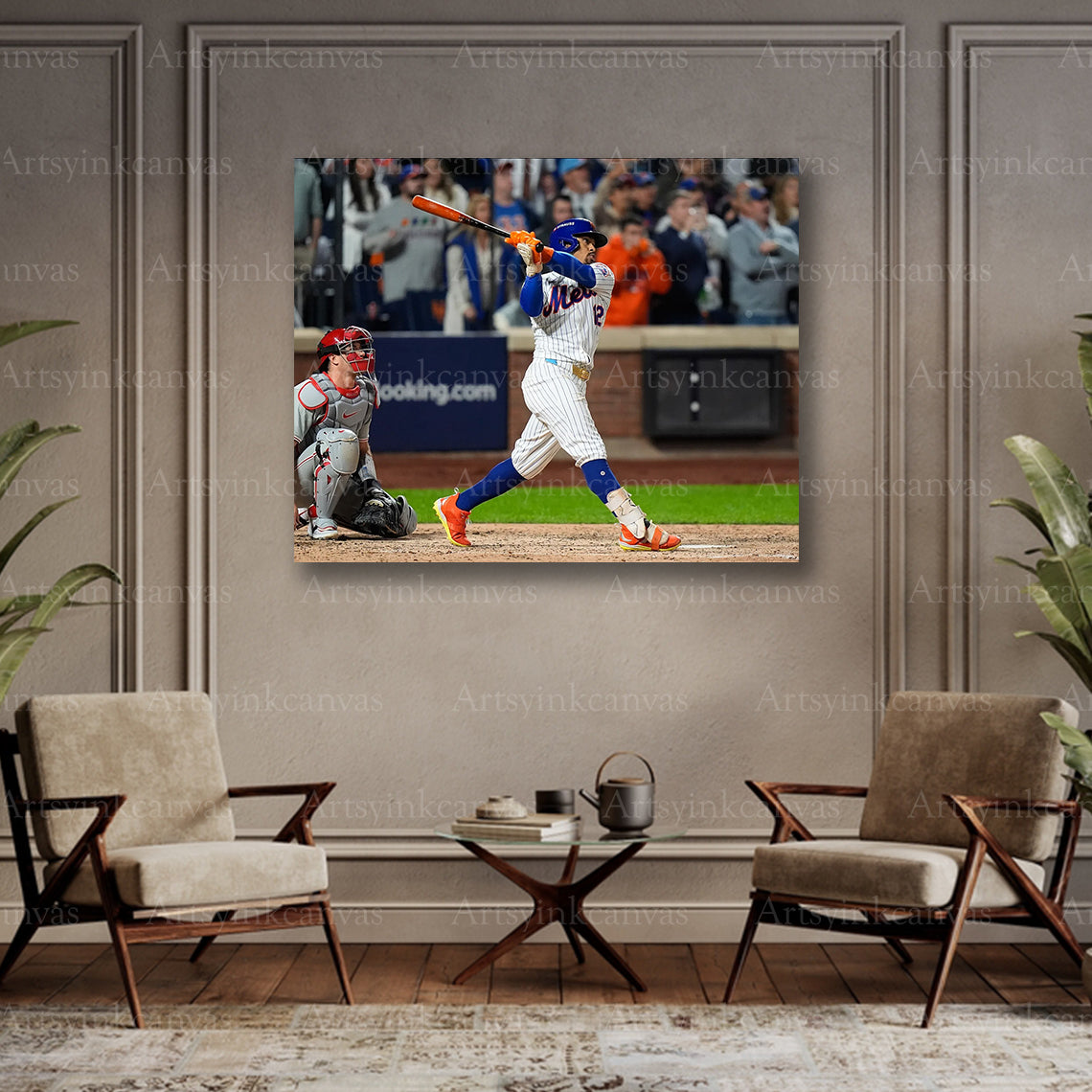 Francisco Lindor grand slam baseball collector canvas