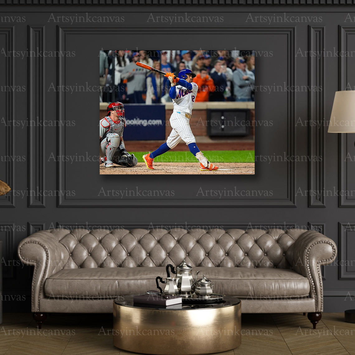 Premium Francisco Lindor Mets canvas art