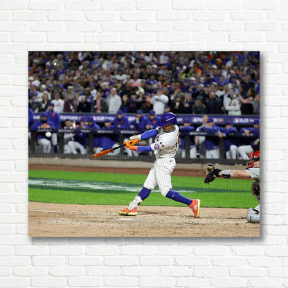 Francisco Lindor Mets 2024 postseason canvas print