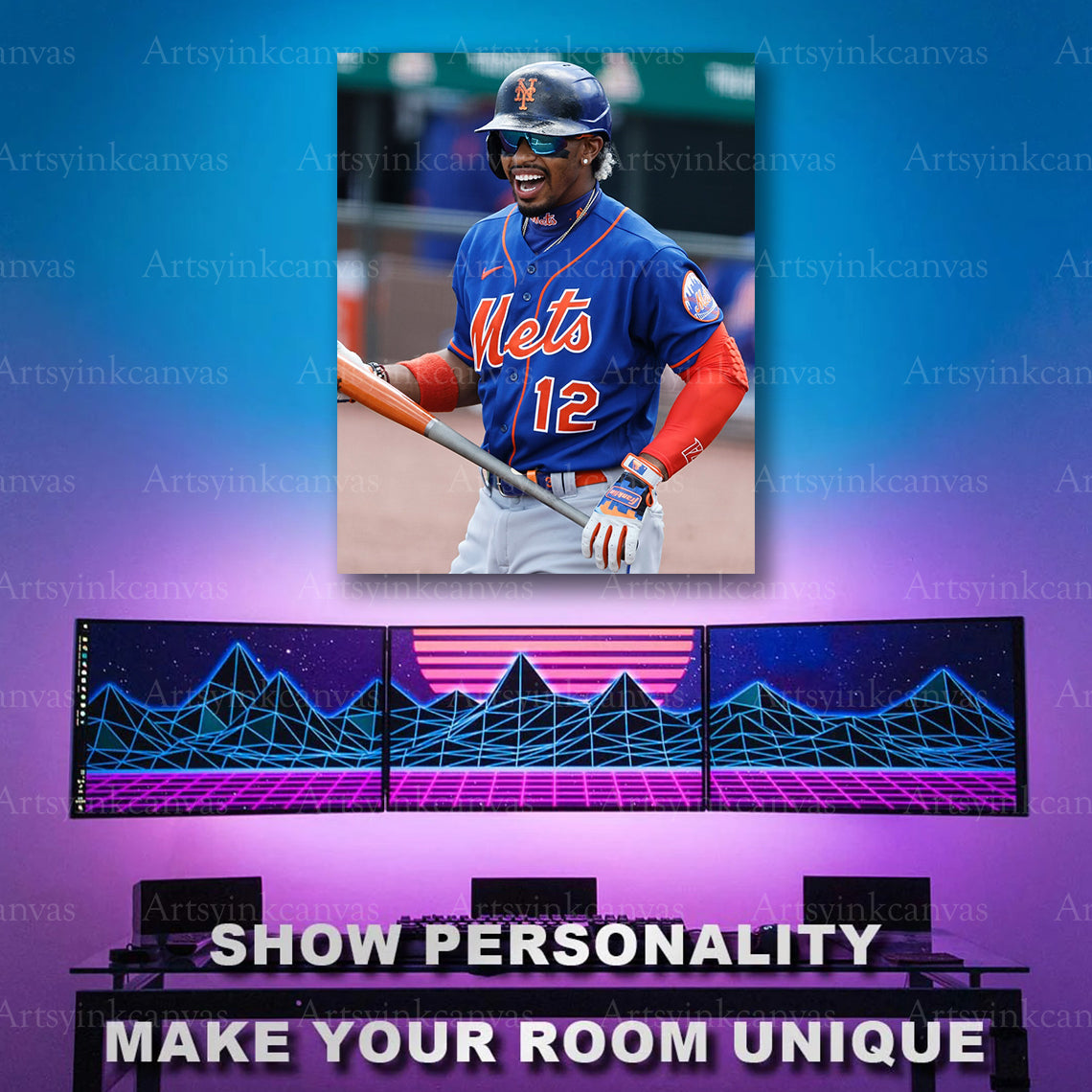 Francisco Lindor MLB player artwork