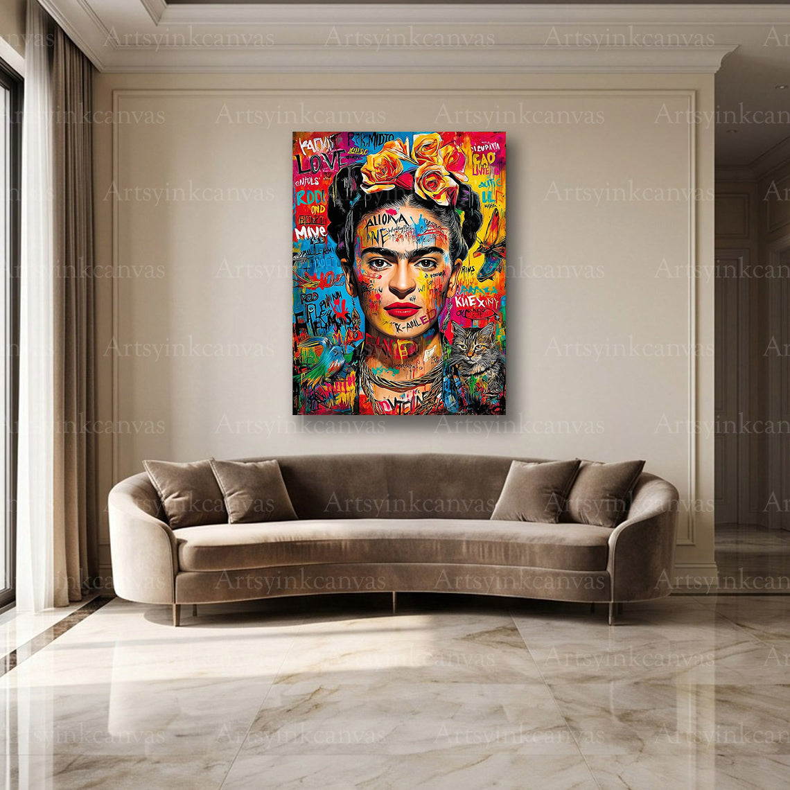 Frida Kahlo Mexican inspired street art