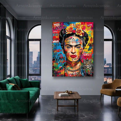 Frida Kahlo contemporary portrait artwork