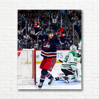 Gabriel Vilardi Winnipeg Jets celebration canvas print