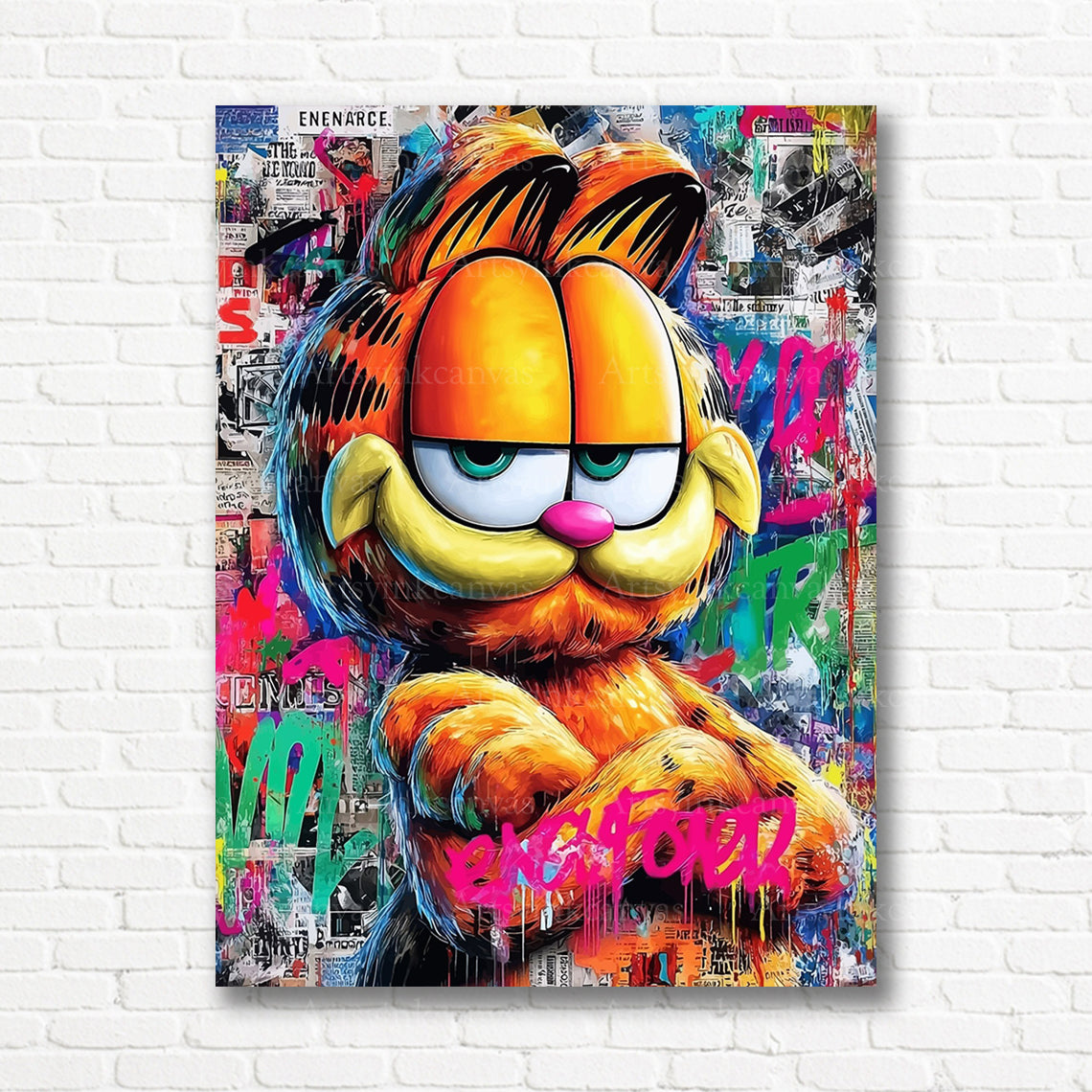 Garfield cartoon canvas print