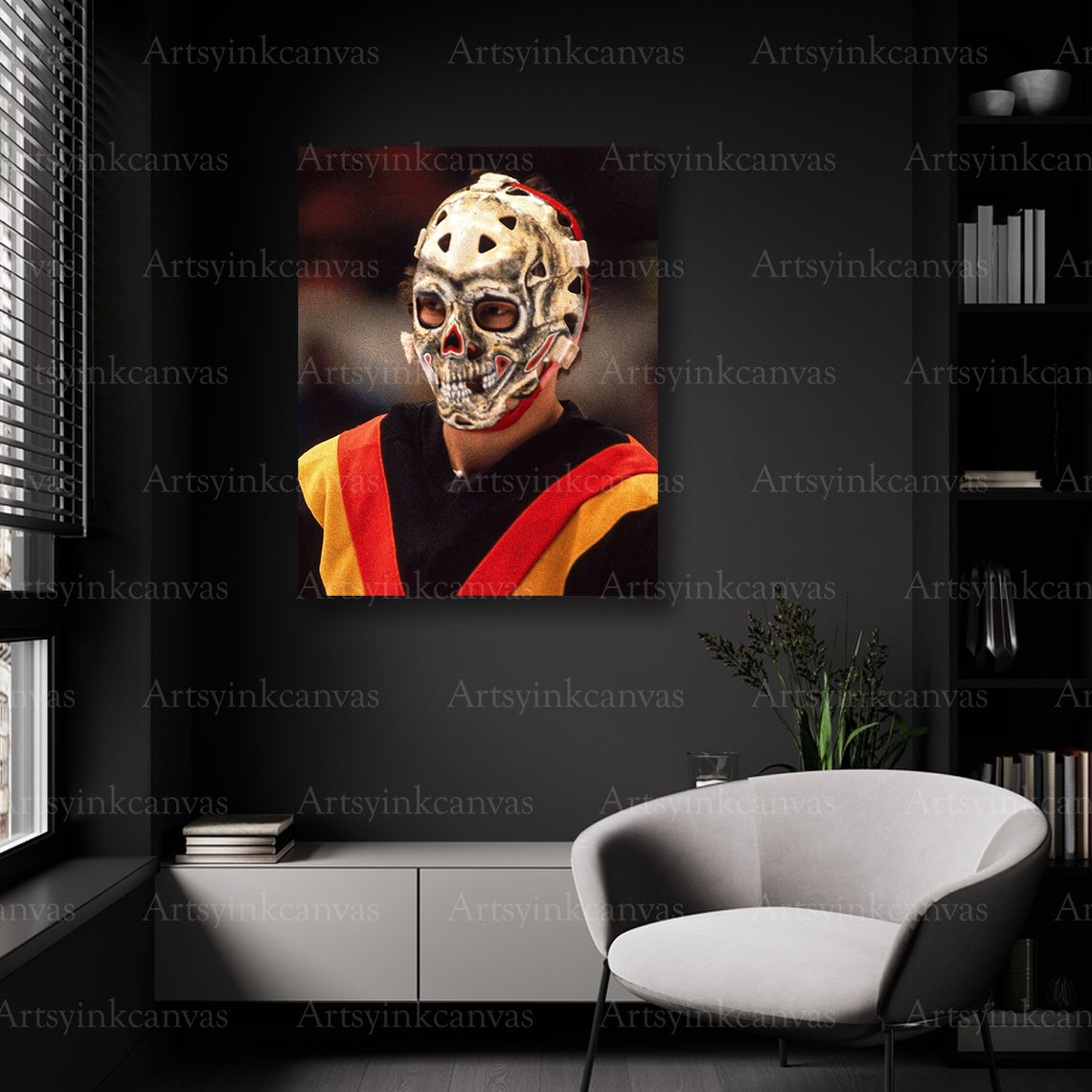 Vancouver Canucks throwback goalie mask wall decor