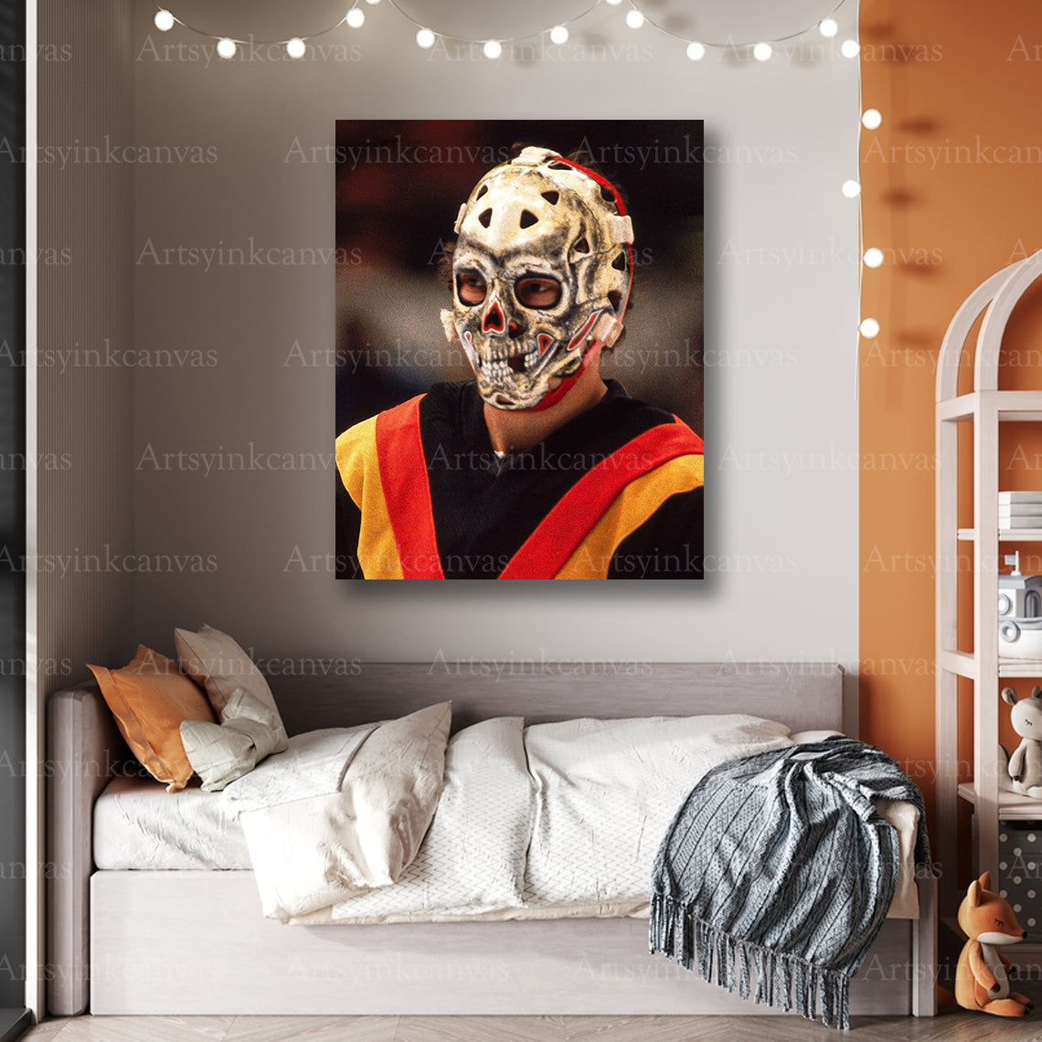 Premium Gary Bromley throwback Canucks canvas print